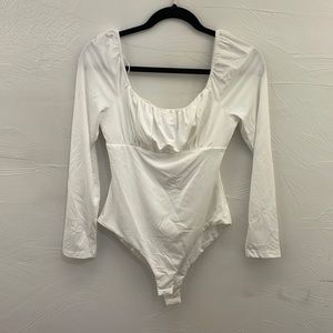 Princess Polly White Long Sleeve Body Suit